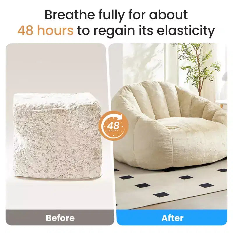 Fauteuil géant poire en fausse fourrure