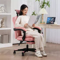 Fauteuil de bureau de direction avec repose-tête, repose-pieds, chaise de bureau à dossier haut
