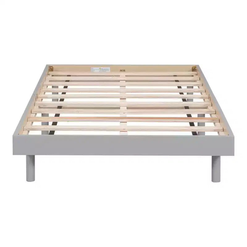 Cadre de lit contemporain : grand lit, gris, design plateforme flottante
