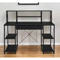 Bureau d'ordinateur noir pour studio d'enregistrement