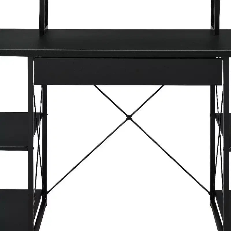 Bureau d'ordinateur noir pour studio d'enregistrement