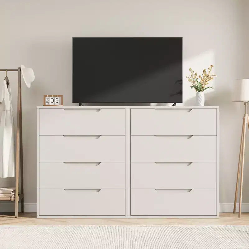 4 Commodes de Chambre à Coucher, Commodes Hautes de 106 cm, Armoire à Tiroirs Verticale Autoportante