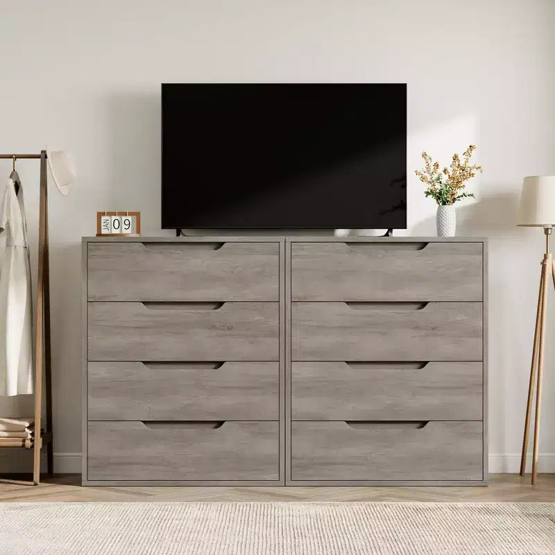4 Commodes de Chambre à Coucher, Commodes Hautes de 106 cm, Armoire à Tiroirs Verticale Autoportante
