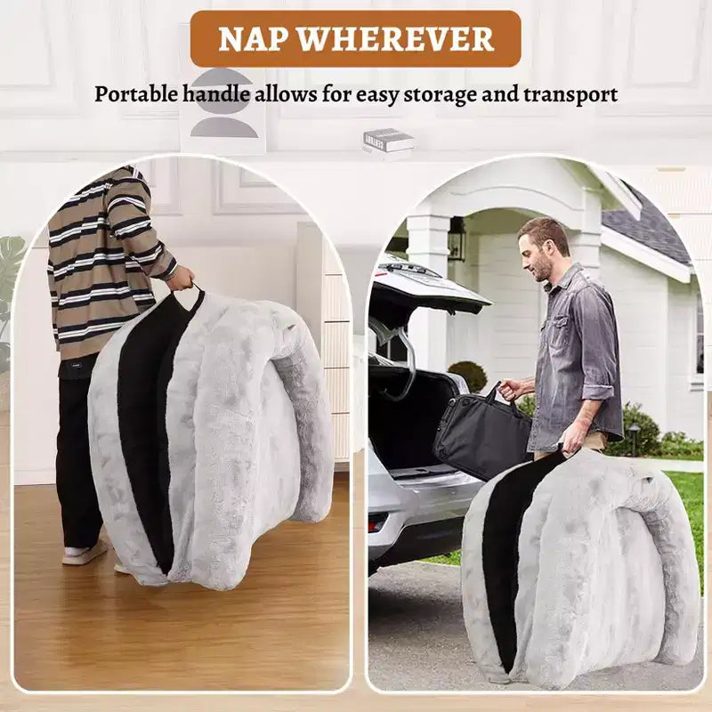 Lit pliable pour humains, lit géant pour personnes et animaux de compagnie, lavable et déhoussable