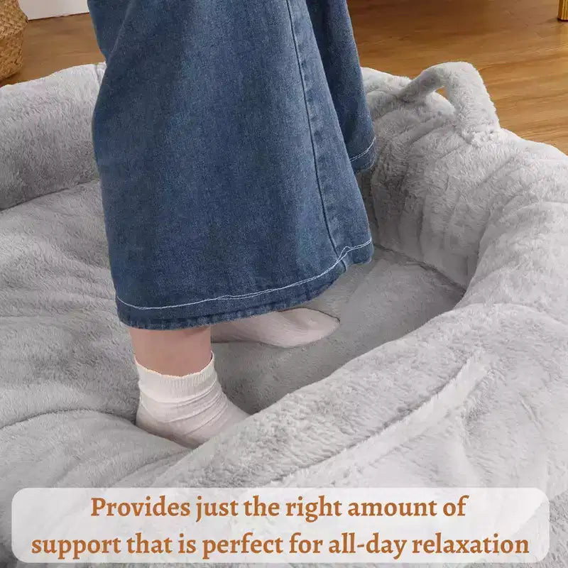 Lit pliable pour humains, lit géant pour personnes et animaux de compagnie, lavable et déhoussable