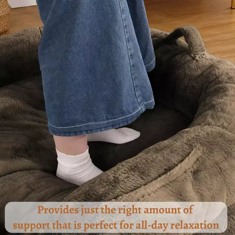 Lit pliable pour humains, lit géant pour personnes et animaux de compagnie, lavable et déhoussable