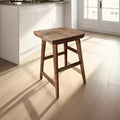 Tabouret de comptoir en bois d'acacia fait main sans dossier