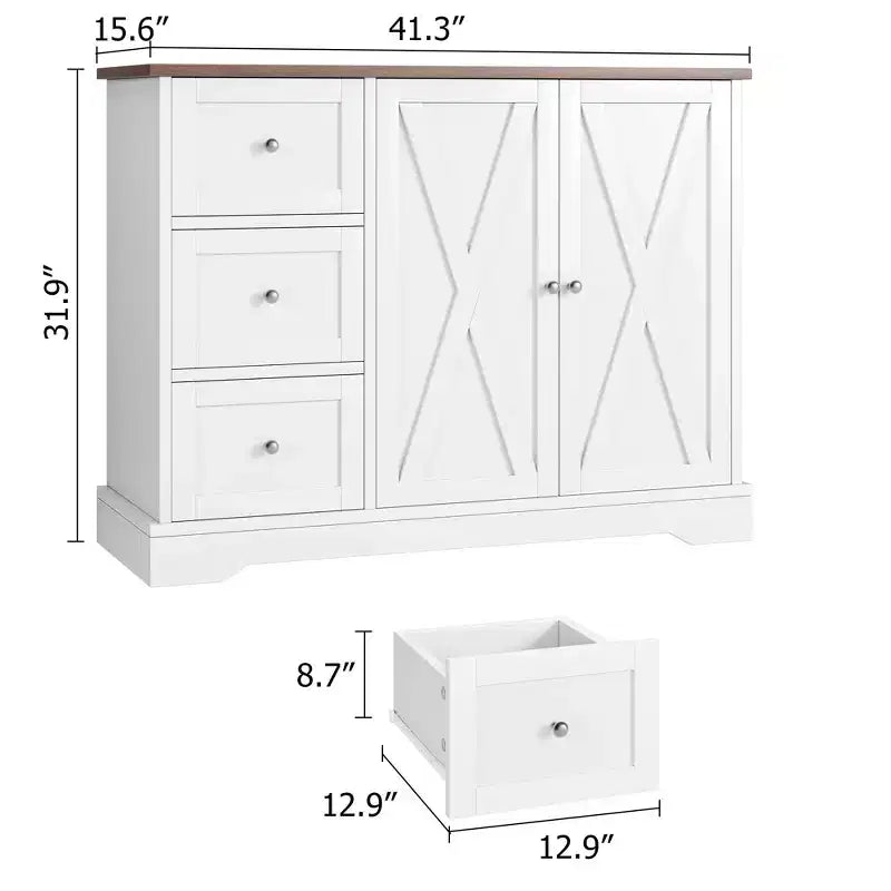 Buffet de rangement, Buffet à portes, Meuble bar à café en bois
