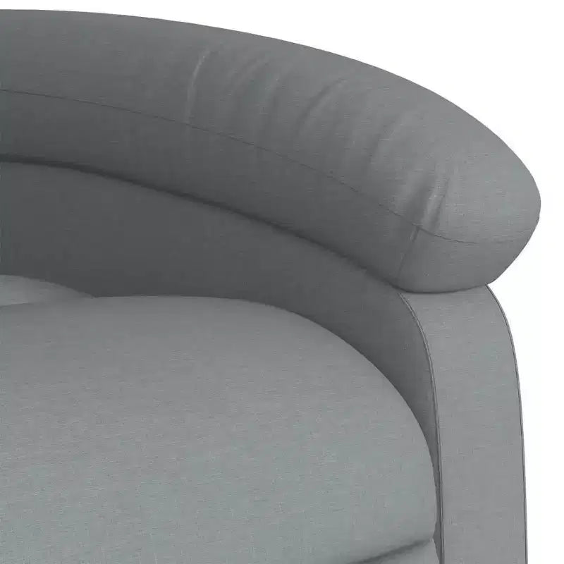 Fauteuil inclinable de massage en tissu gris clair - Inclinaison manuelle