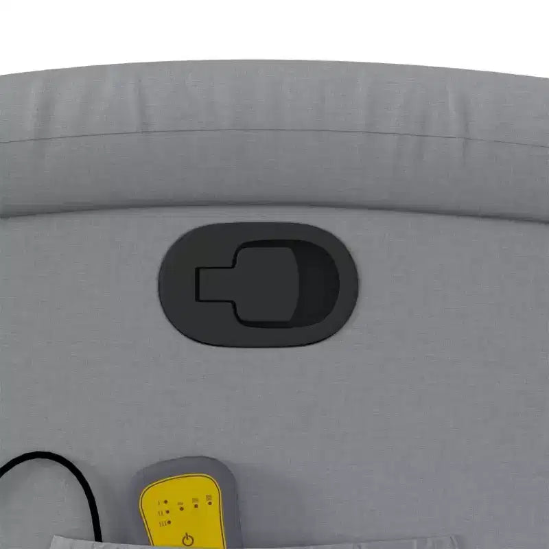 Fauteuil inclinable de massage en tissu gris clair - Inclinaison manuelle