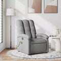 Fauteuil inclinable de massage en tissu gris clair - Inclinaison manuelle