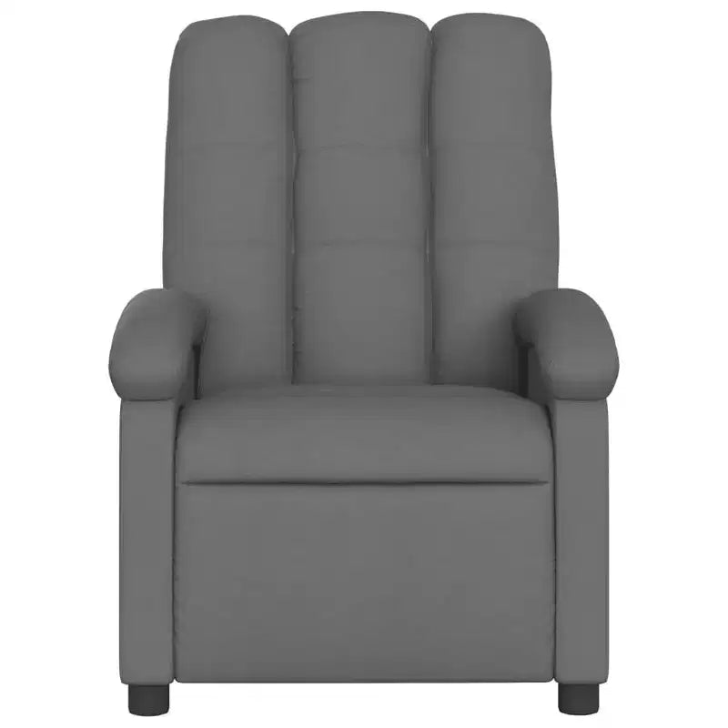 Fauteuil inclinable de massage en tissu gris clair - Inclinaison manuelle
