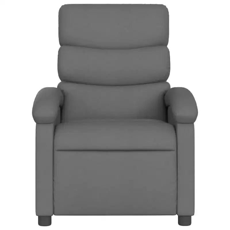 Fauteuil inclinable de massage en tissu gris foncé - Fauteuil de relaxation manuel réglable