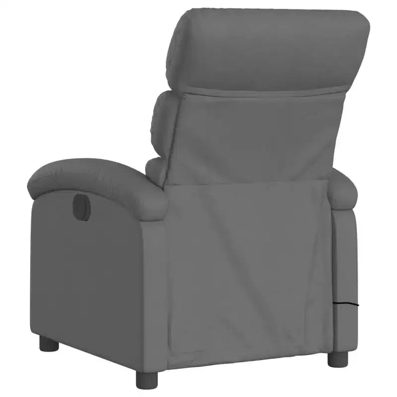 Fauteuil inclinable de massage en tissu gris foncé - Fauteuil de relaxation manuel réglable
