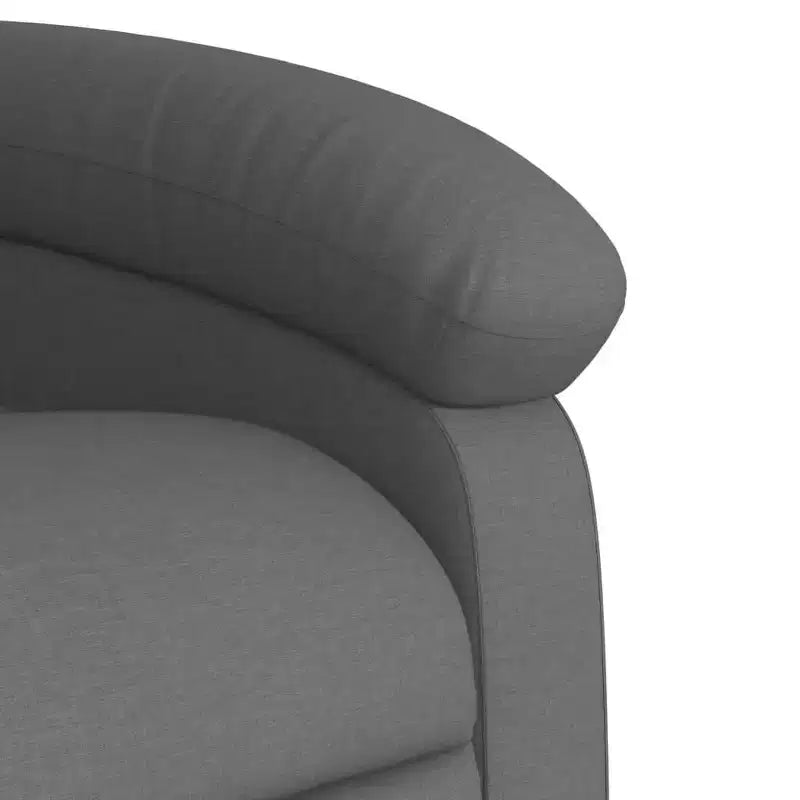 Fauteuil inclinable de massage en tissu gris foncé - Fauteuil de relaxation manuel réglable