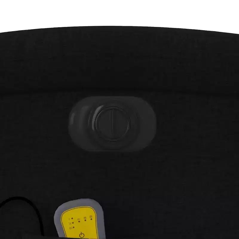Fauteuil de massage électrique inclinable - Dossier à oreilles, tissu noir, réglage motorisé