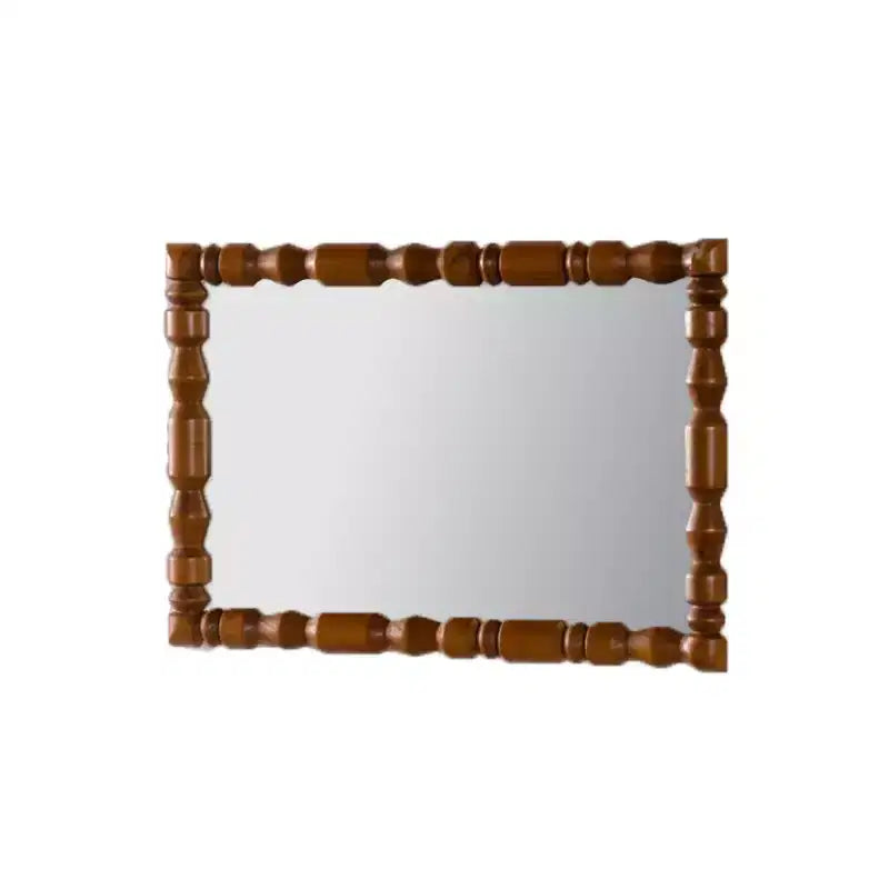 Miroir mural rectangulaire en bois sculpté vintage, miroir décoratif