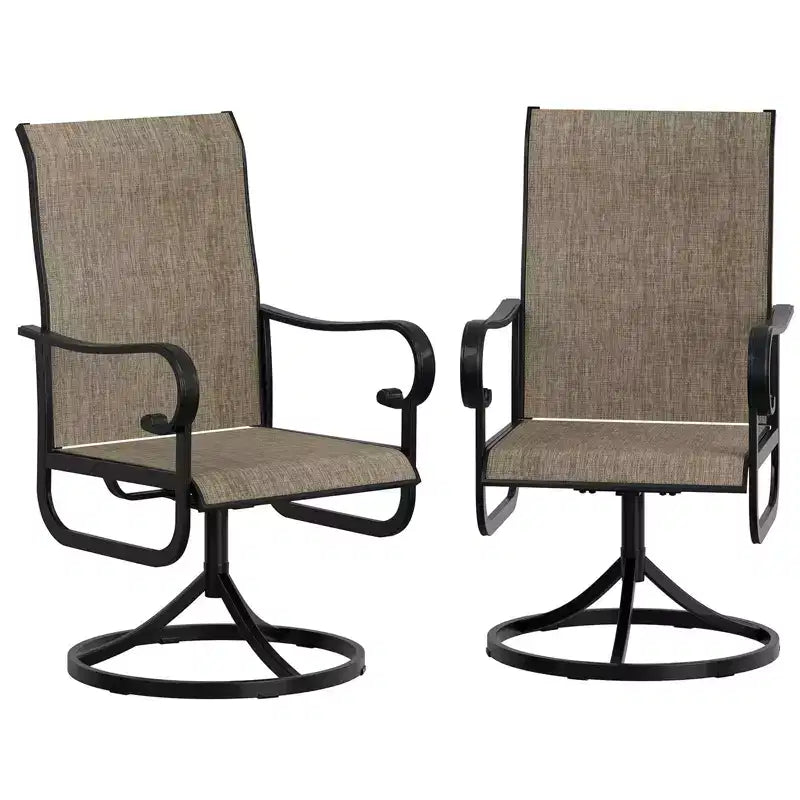Fauteuil de patio pivotant, avec balancelle en métal