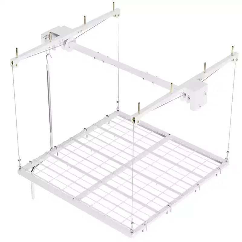 Support de rangement suspendu pour garage, capacité de 159 kg, levage à manivelle