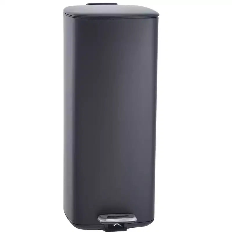 Poubelle à pédale 30 L en acier inoxydable avec couvercle à fermeture amortie