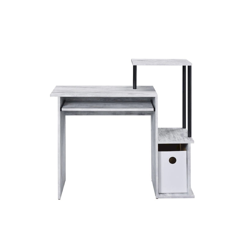 37 Antiqued White Computer Desk