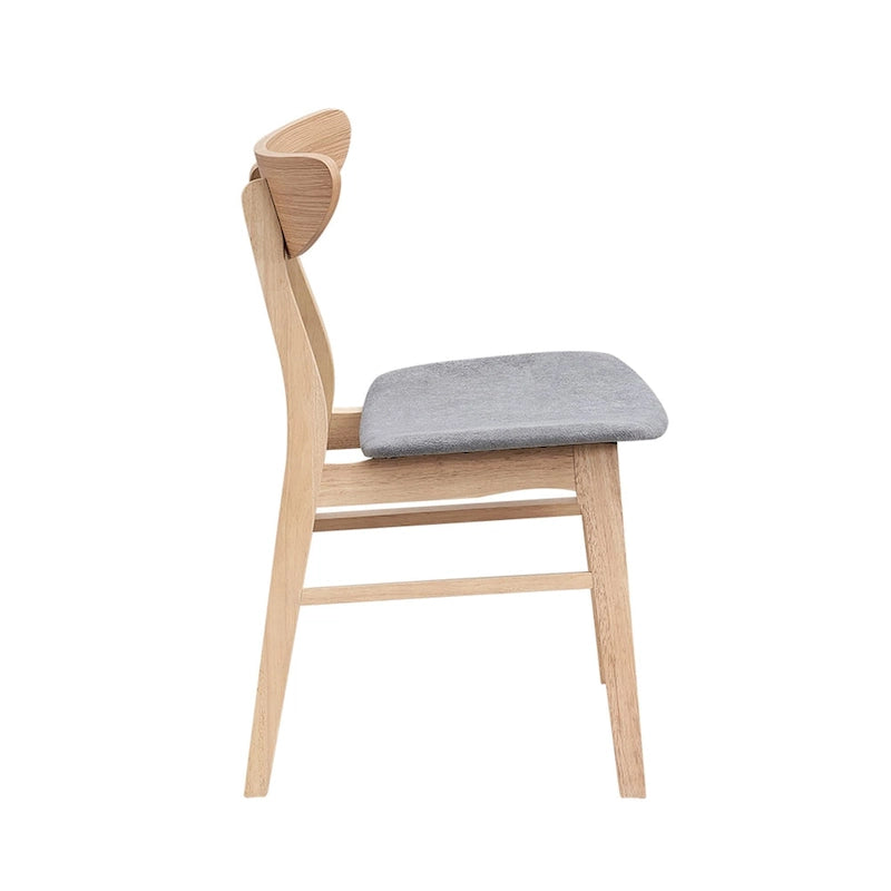 Modern 2-Piece Wooden Dining Chair Set, Wooden Frame with Backrest and Cushioned Seat, Suitable for Dining Room and Living Room