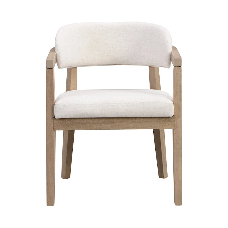 Christopher Knight Home - Carter Modern Dining Armchair Set of 2 with Upholstered Seating and Solid Wood Frame