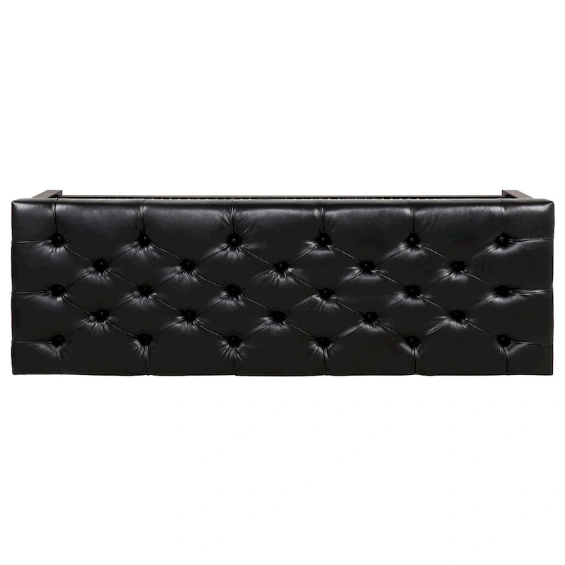 Christopher Knight Home - Florian Tufted Upholstered End of Bed Bench with Nailhead Trim and Shelf