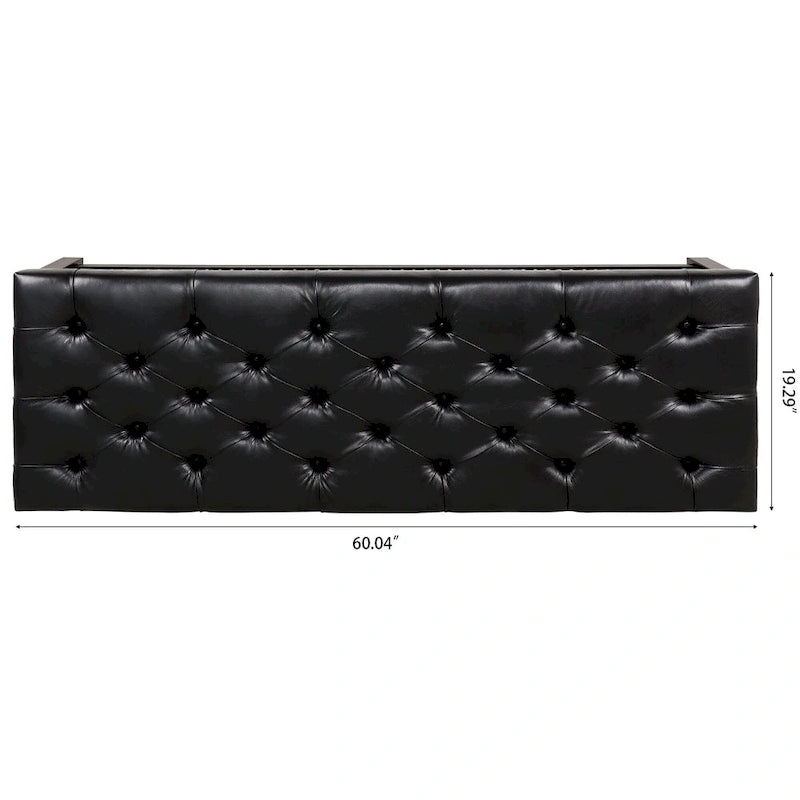 Christopher Knight Home - Florian Tufted Upholstered End of Bed Bench with Nailhead Trim and Shelf