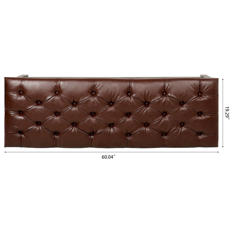 Christopher Knight Home - Florian Tufted Upholstered End of Bed Bench with Nailhead Trim and Shelf