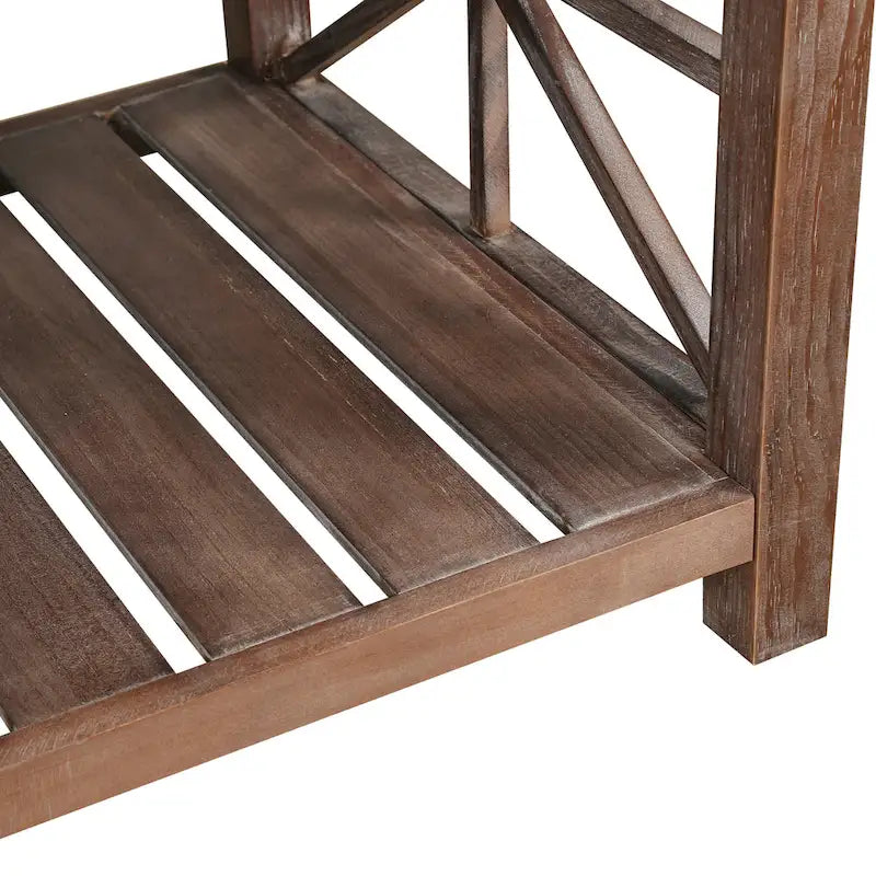 GDFStudio - Nathaniel Rustic Wood Coffee Table with Spacious Storage - 47.24 W x 23.62 D x 19.68 H