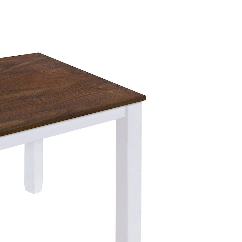 5 Piece Wood Table and Chair Set, Kitchen Dining Table Set for 4 with Rectangle Table and 4 X-Back Upholstered Chairs