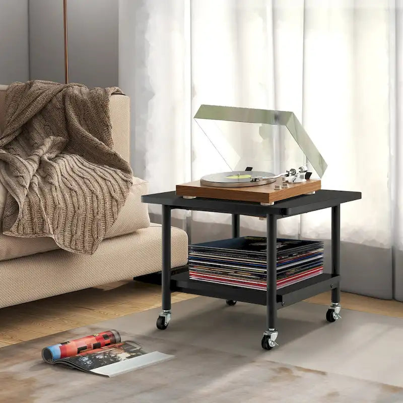 Gymax Printer Stand w/ Storage Under Desk Printer Table w/ 4 Wheels - See Details