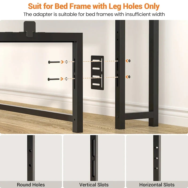Upholstered Headboard with Hidden Drawer, Head Board with Power Outlet and LED Light