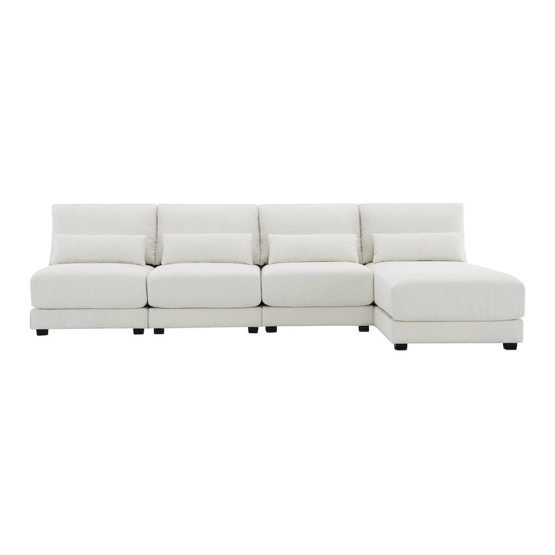 Convertible L-shaped Couch,Wide Seat Sectional Sofa wReversible Chaise