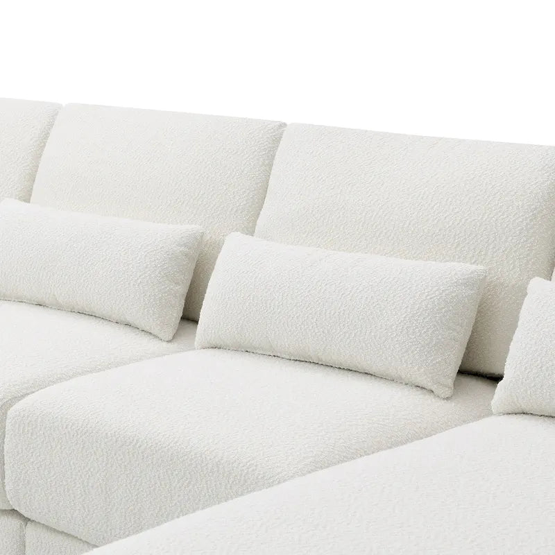 Convertible L-shaped Couch,Wide Seat Sectional Sofa wReversible Chaise