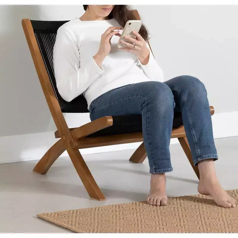 Chaise longue noire/naturel finition brillante, cadre en bois, nettoyer les taches
