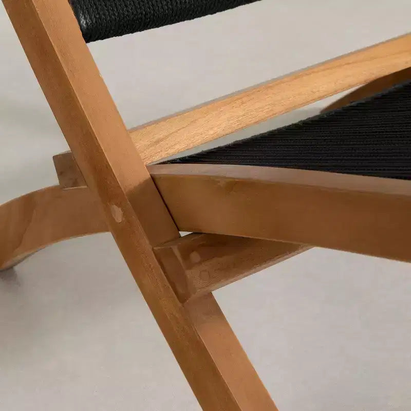 Chaise longue noire/naturel finition brillante, cadre en bois, nettoyer les taches