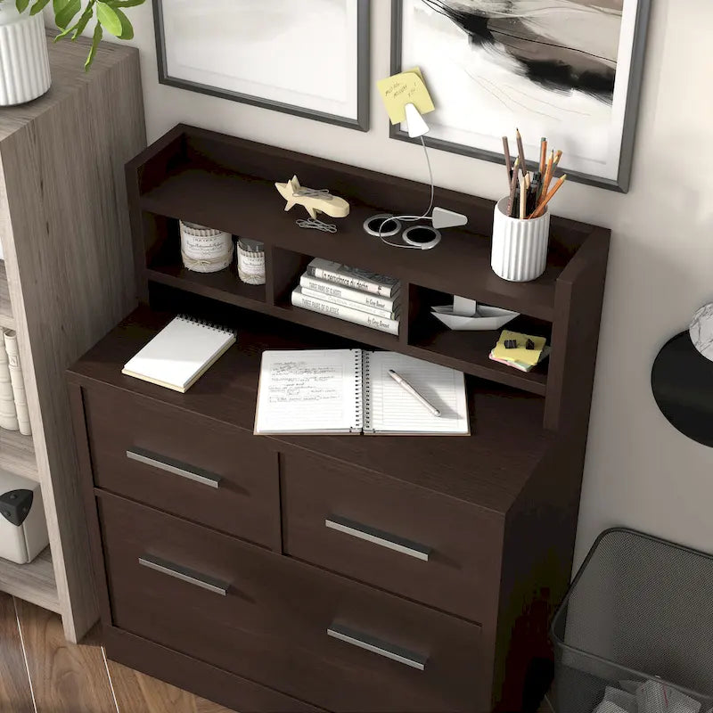 Greene Transitional 3-Drawer Wood File Cabinet Work Station by Porch & Den