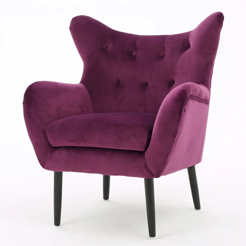 Alyssa Mid-century Upholstered Arm Chair by Christopher Knight Home - 30.25D x 34.25W x 39.75H