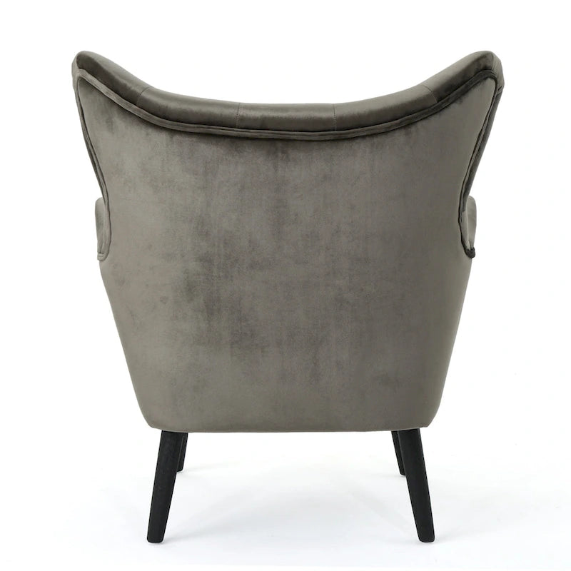 Alyssa Mid-century Upholstered Arm Chair by Christopher Knight Home - 30.25D x 34.25W x 39.75H
