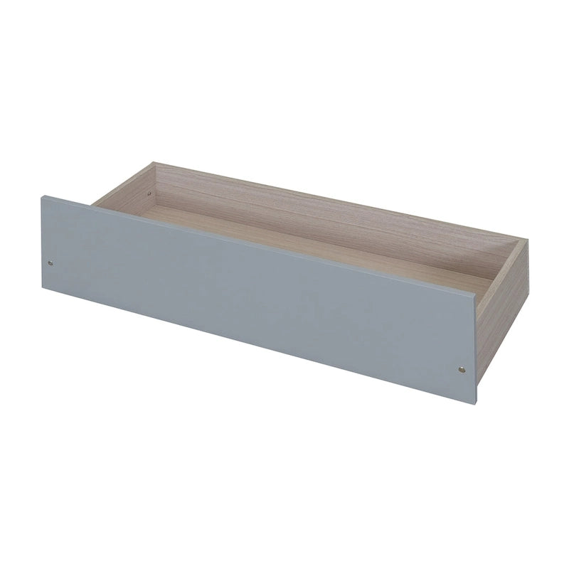 Twin Size Daybed Wood Bed With Two Drawers, Gray