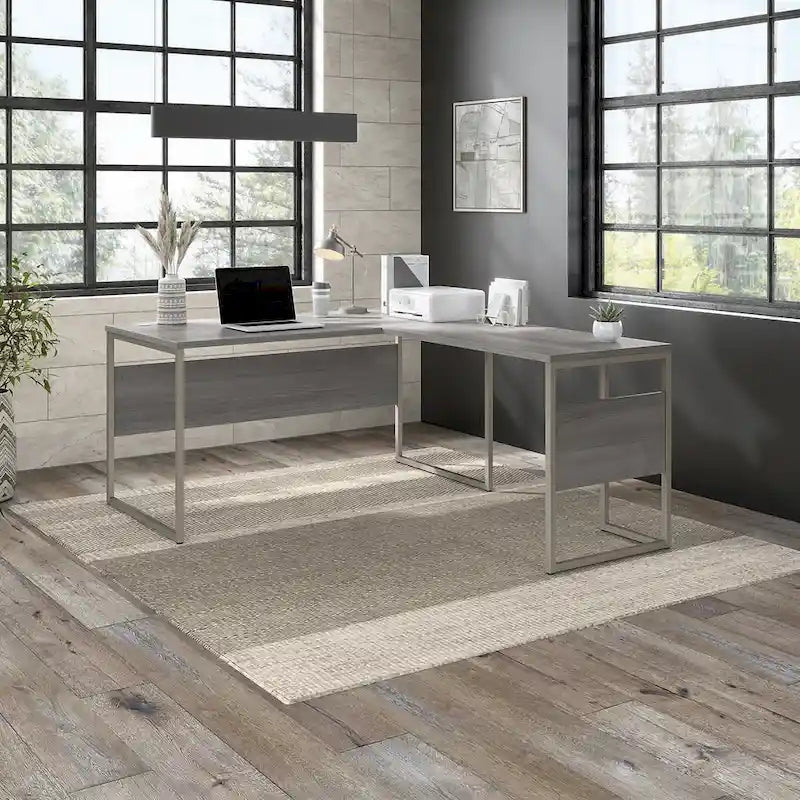 Hybrid 60W x 30D L Shaped Table Desk by Bush Business Furniture
