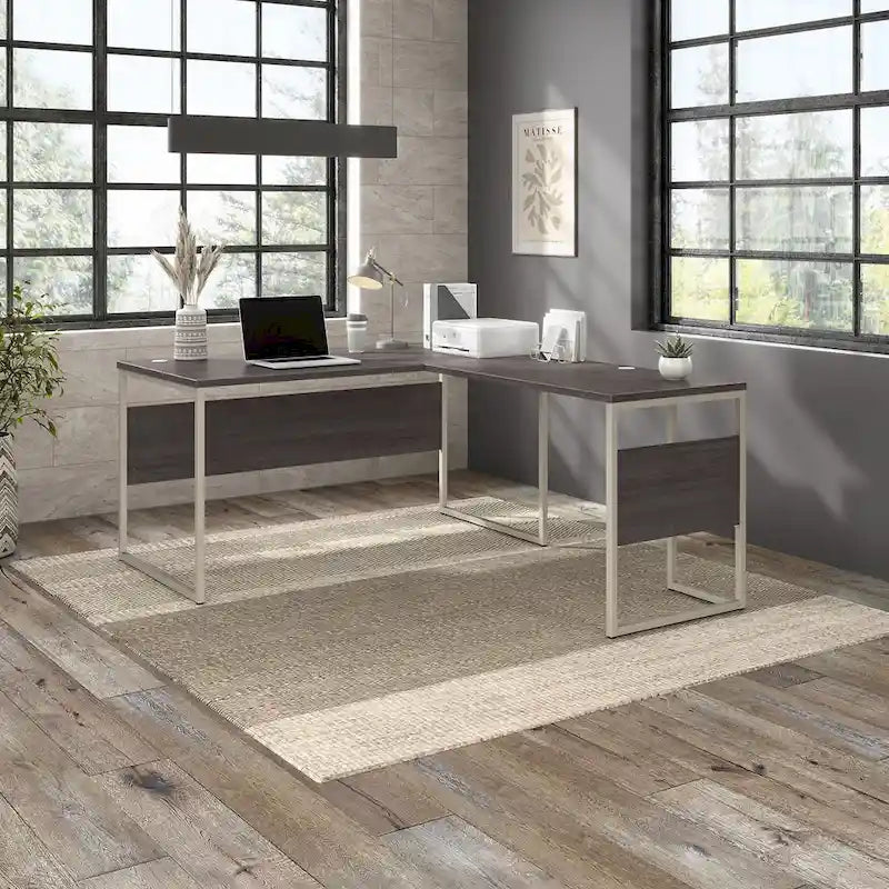 Hybrid 60W x 30D L Shaped Table Desk by Bush Business Furniture