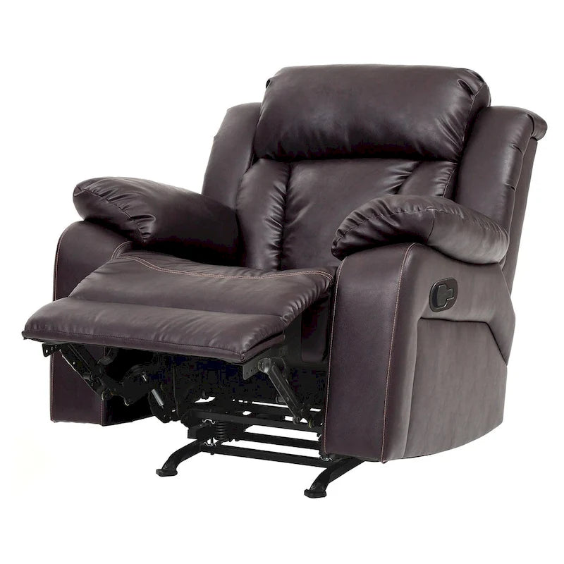 Daria Faux Leather Upholstery Reclining Chair - 38L x 37W x 41H