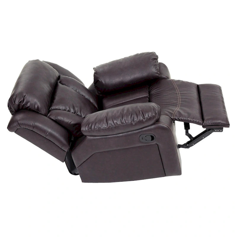 Daria Faux Leather Upholstery Reclining Chair - 38L x 37W x 41H