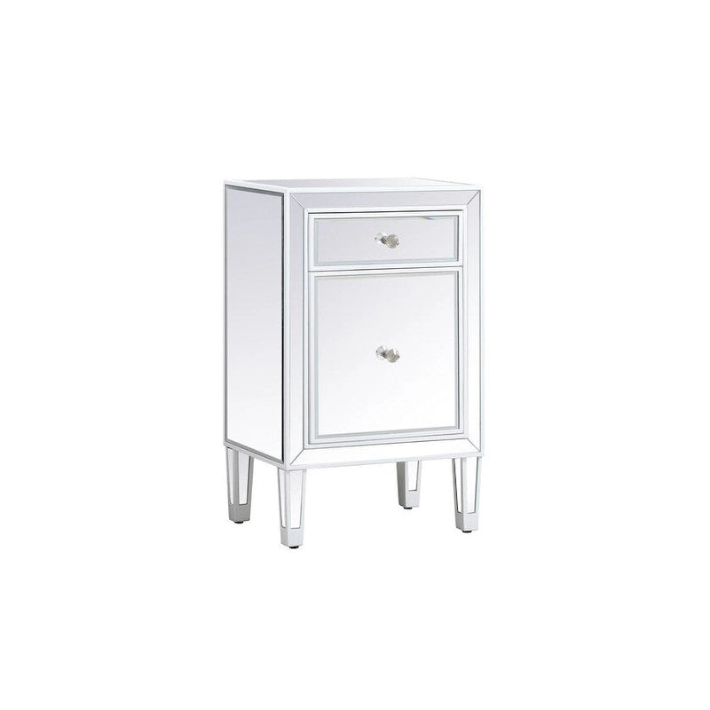 Reflexion Collection Rosa 18-inch Wide Mirrored 1-drawer Nightstand
