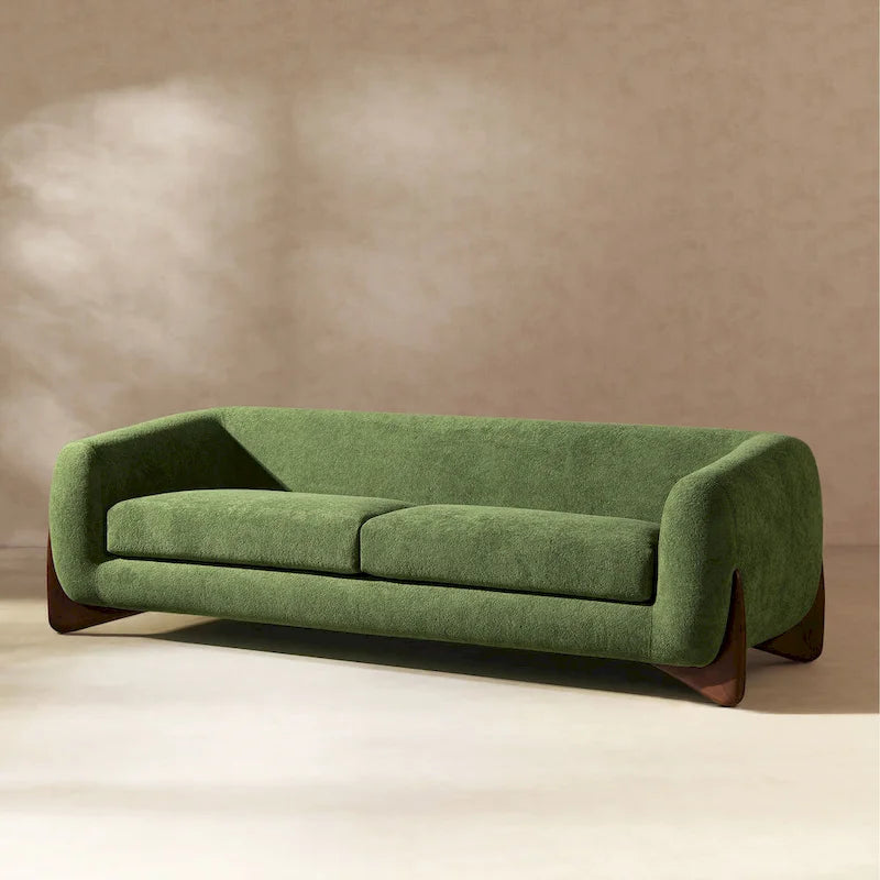 Alpine 90.5 Sherpa Upholstered Sofa