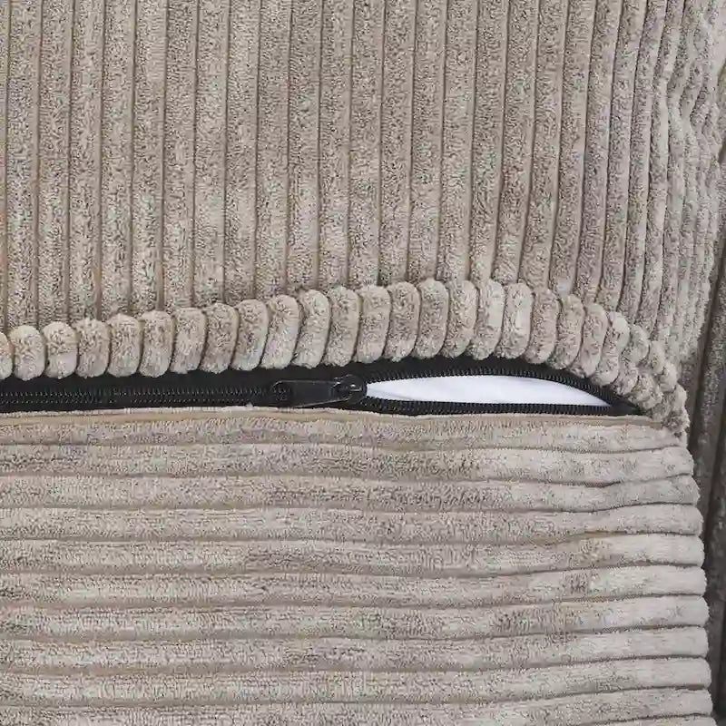 102 Oversized Corduroy Modular Sofa Reversible Couch with Ottoman