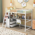 Loft Bed with Desk and Shelves